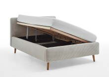 Polsterbett >Mattis mit BK< Liegefläche 140x200 cm, Poso Beige, Stellmaß: 161x105x218cm (BxHxT)