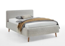 Polsterbett >Mattis mit BK< Liegefläche 140x200 cm, Poso Beige, Stellmaß: 161x105x218cm (BxHxT)