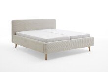 Polsterbett >Mattis mit BK< Liegefläche 180x200 cm, Poso Beige, Stellmaß: 201x105x218cm (BxHxT)