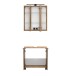 Badmöbel-Set >Nizza< (2-tlg.) in Wotaneiche - 60x35cm (BxT)