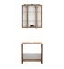 Badmöbel-Set >Nizza< (2-tlg.) in Wotaneiche - 60x35cm (BxT)