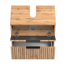 Badmöbel-Set >Nizza< (2-tlg.) in Wotaneiche - 60x35cm (BxT)