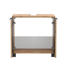 Badmöbel-Set >Nizza< (2-tlg.) in Wotaneiche - 60x35cm (BxT)