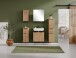 Badmöbel-Set >Nizza< (2-tlg.) in Wotaneiche - 60x35cm (BxT)