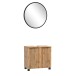 Badmöbel-Set >Nizza< (2-tlg.) in Wotaneiche - 60x35cm (BxT)
