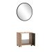 Badmöbel-Set >Nizza< (2-tlg.) in Wotaneiche - 60x35cm (BxT)