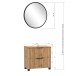 Badmöbel-Set >Nizza< (2-tlg.) in Wotaneiche - 60x35cm (BxT)