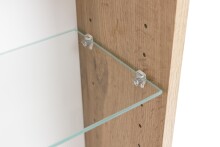 Waschtisch-Set >Nizza< (2-tlg.) in Wotaneiche, schwarz - 120x200x47cm (BxHxT)