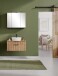 Waschtisch-Set >Nizza< (2-tlg.) in Wotaneiche, schwarz - 80x200x47cm (BxHxT)