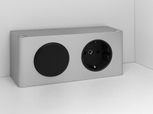 Waschtisch-Set >Nizza< in Wotaneiche, schwarz - 120x200x47cm (BxHxT)