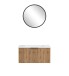Waschtisch-Set >Nizza< (2-tlg.) in Wotaneiche, schwarz - 80x200x47cm (BxHxT)