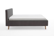 Polsterbett >Mattis mit BK< Liegefläche 180x200 cm, Poso Grau, Stellmaß: 201x105x218cm (BxHxT)