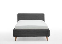 Polsterbett >Mattis mit BK< Liegefläche 140x200 cm, Anthrazit, Stellmaß: 161x105x218cm (BxHxT)