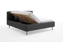 Polsterbett >Mattis mit BK< Liegefläche 160x200 cm, Anthrazit, Stellmaß: 181x105x218cm (BxHxT)