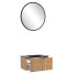 Waschtisch-Set >Nizza< (2-tlg.) in Wotaneiche, schwarz - 80x200x47cm (BxHxT)