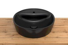 Waschtisch-Set >Nizza< (2-tlg.) in Wotaneiche, schwarz - 80x200x47cm (BxHxT)