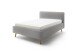 Polsterbett >Mattis mit BK< Liegefläche 140x200 cm, Hevre grau, Stellmaß: 161x105x218cm (BxHxT)