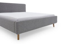 Polsterbett >Mattis mit BK< Liegefläche 160x200 cm, Hevre Grau, Stellmaß: 181x105x218cm (BxHxT)