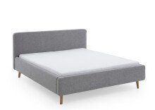 Polsterbett >Mattis mit BK< Liegefläche 160x200 cm, Hevre Grau, Stellmaß: 181x105x218cm (BxHxT)