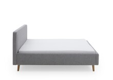 Polsterbett >Mattis mit BK< Liegefläche 160x200 cm, Hevre Grau, Stellmaß: 181x105x218cm (BxHxT)