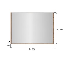 Spiegel >Bueno< in Basalt - 95x70x2cm (BxHxT)
