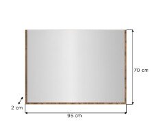 Spiegel >Bueno< in Basalt - 95x70x2cm (BxHxT)