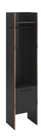 Garderobenschrank >Bueno< in Basalt - 42x189x37cm (BxHxT)