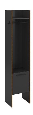 Garderobenschrank >Bueno< in Basalt - 42x189x37cm (BxHxT)