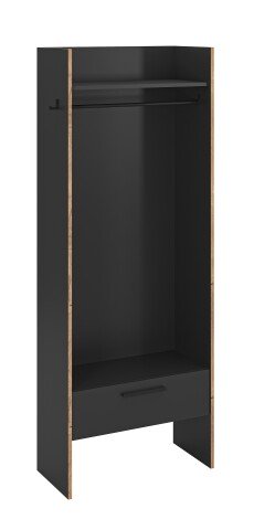 Garderobenschrank >Bueno< in Basalt - 70x189x37cm (BxHxT)