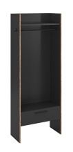 Garderobenschrank >Bueno< in Basalt - 70x189x37cm...