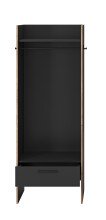 Garderobenschrank >Bueno< in Basalt - 70x189x37cm (BxHxT)