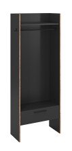Garderobenschrank >Bueno< in Basalt - 70x189x37cm (BxHxT)