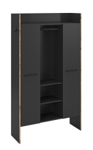 Garderobenschrank >Bueno< in Basalt - 105x189x37cm...
