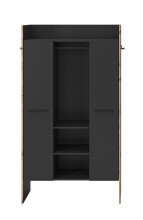Garderobenschrank >Bueno< in Basalt - 105x189x37cm (BxHxT)