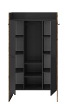 Garderobenschrank >Bueno< in Basalt - 105x189x37cm (BxHxT)