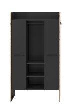Garderobenschrank >Bueno< in Basalt - 105x189x37cm...