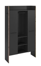 Garderobenschrank >Bueno< in Basalt - 105x189x37cm...