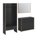 Garderoben-Set >Bueno< in Basalt - 180x189x37cm...
