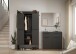 Garderoben-Set >Bueno< in Basalt - 215x189x37cm (BxHxT)