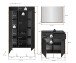 Garderoben-Set >Bueno< in Basalt - 215x189x37cm (BxHxT)