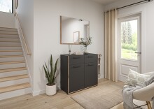 Garderoben-Set >Bueno< in Basalt - 95x189x37cm (BxHxT)