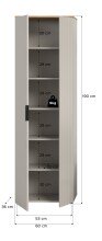 Garderobenschrank >Slide< in kaschmir - 60x195x36cm (BxHxT)