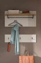 Garderobenpaneel >Slide< in kaschmir - 80x80x28cm (BxHxT)