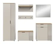Garderoben-Set >Slide< in Evoke Oak - 250x190x36cm...