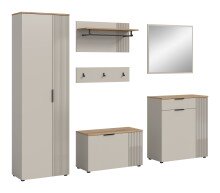 Garderoben-Set >Slide< in Evoke Oak - 250x190x36cm...