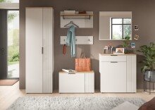 Garderoben-Set >Slide< in Evoke Oak - 250x190x36cm...
