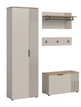 Garderoben-Set >Slide< in Evoke Oak - 155x190x36cm...