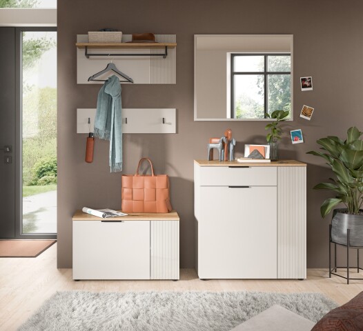 Garderoben-Set >Slide< in Evoke Oak - 175x190x36cm (BxHxT)