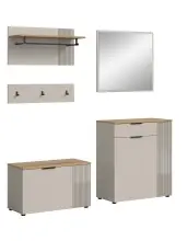Garderoben-Set >Slide< in Evoke Oak - 175x190x36cm...