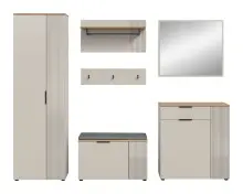 Garderoben-Set >Slide< in Evoke Oak - 250x190x36cm...